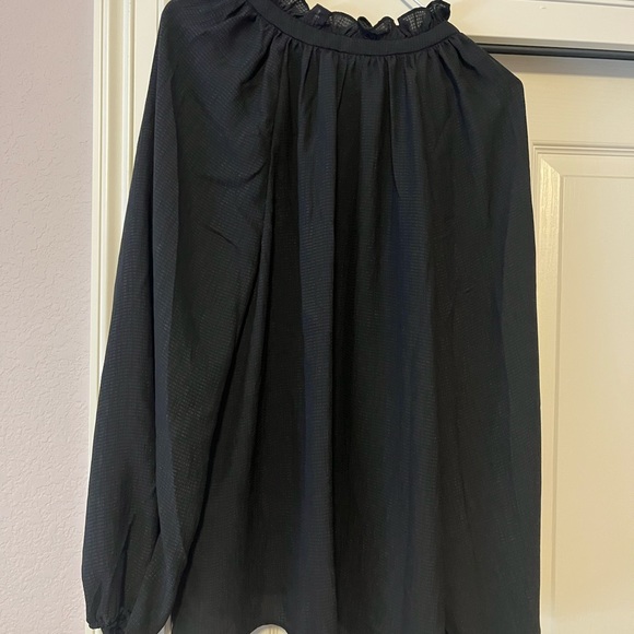 H & M semi sheer black blouse size XL - Picture 2 of 3